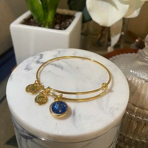 Alex & Ani Sept Birthstone Sapphire Charm Bangle